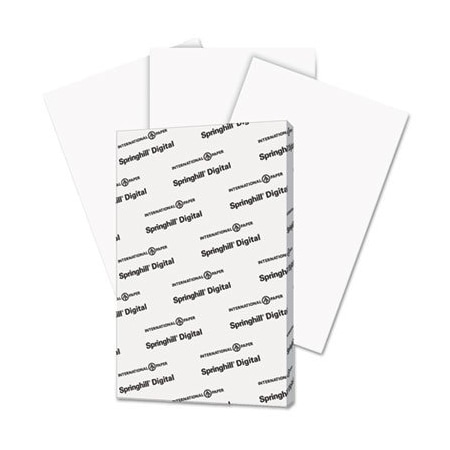 International Paper Springhill, DIGITAL INDEX WHITE CARD STOCK, 92 BRIGHT, 110LB, 11 X 17, WHITE, 250PK 015334
